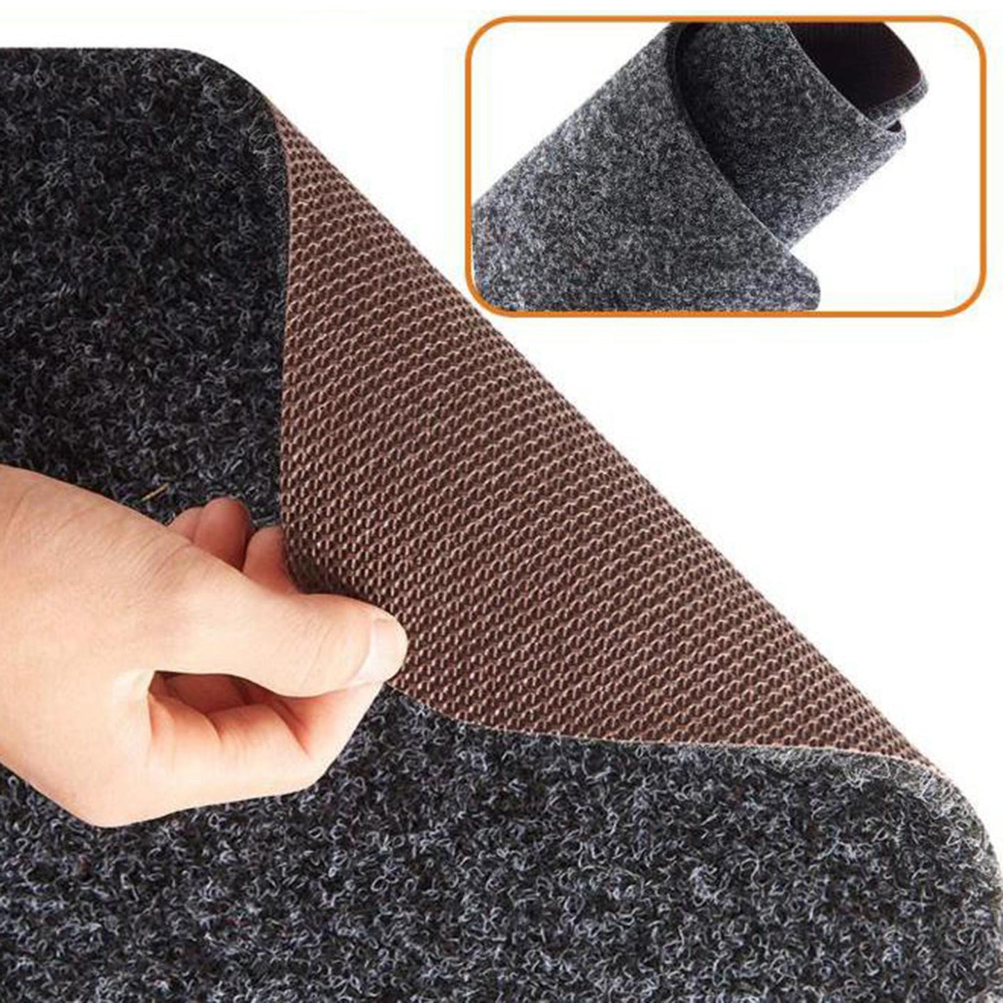 Door Mat Mats Doormats Front Entrance Door Mats Indoor & Outdoor Pure Gray 45x70cm