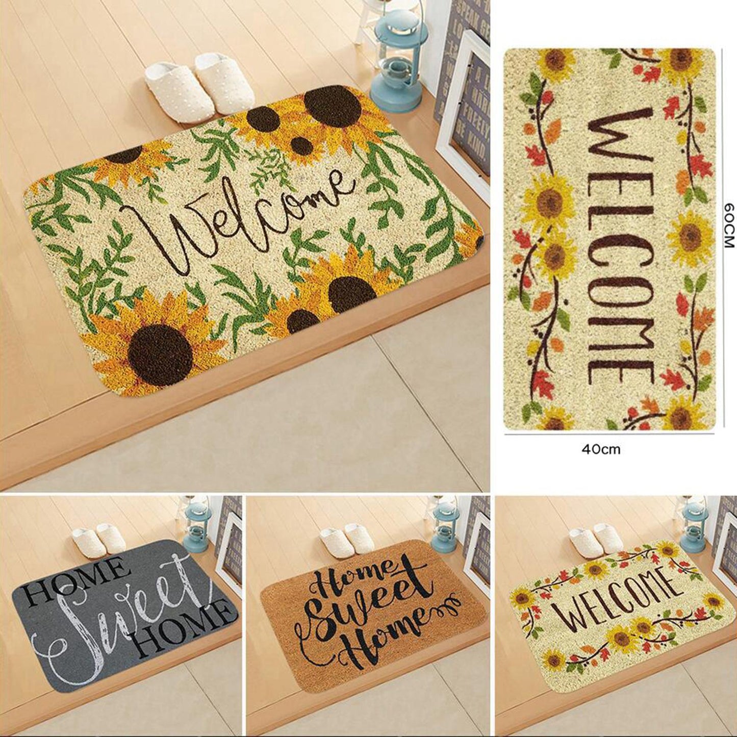 Door Mat Front Floor Mats Easy to Clean for Entry Patio Style 1