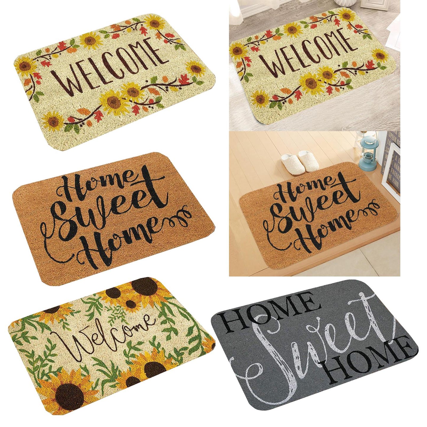 Door Mat Front Floor Mats Easy to Clean for Entry Patio Style 1