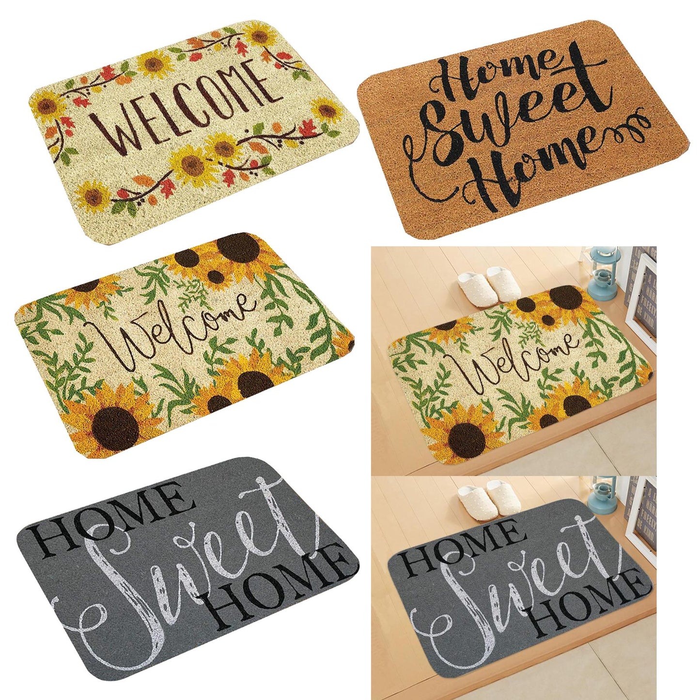 Door Mat Front Floor Mats Easy to Clean for Entry Patio Style 1