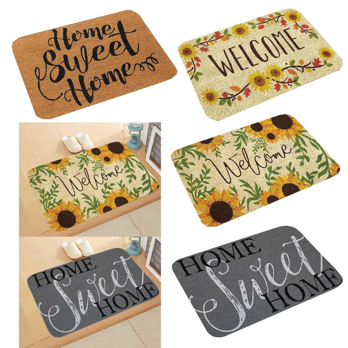 Door Mat Front Floor Mats Easy to Clean for Entry Patio Style 1