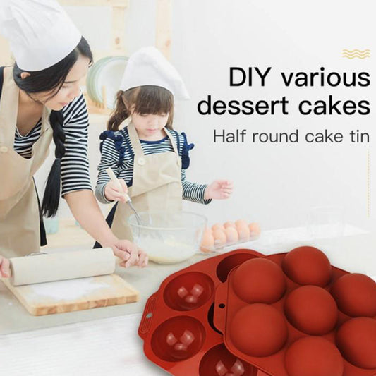 7 Holes Semi Sphere Chocolate Baking Mold for Making Hot Chocolate Bombs Coffee