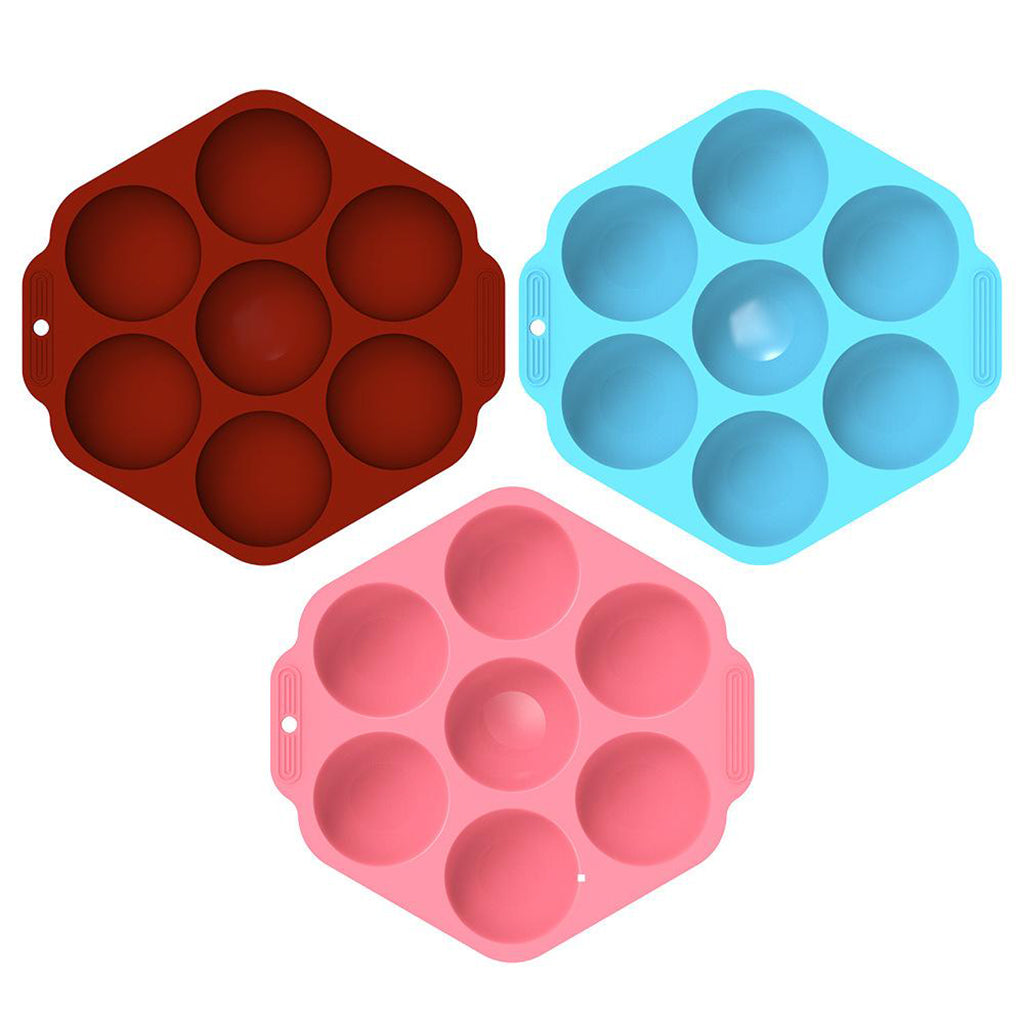 7 Holes Semi Sphere Chocolate Baking Mold for Making Hot Chocolate Bombs Coffee