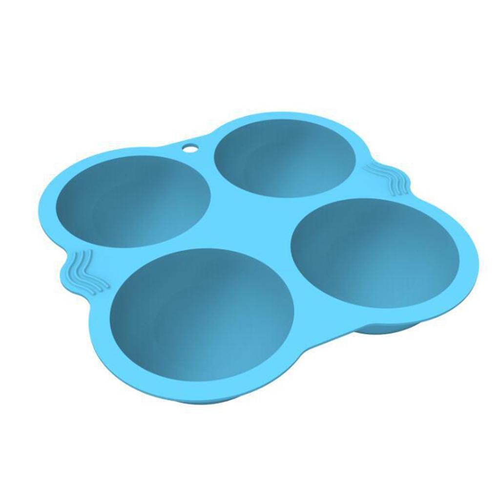 7 Holes Semi Sphere Chocolate Baking Mold for Making Hot Chocolate Bombs Blue