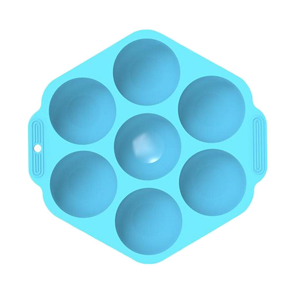 7 Holes Semi Sphere Chocolate Baking Mold for Making Hot Chocolate Bombs Blue