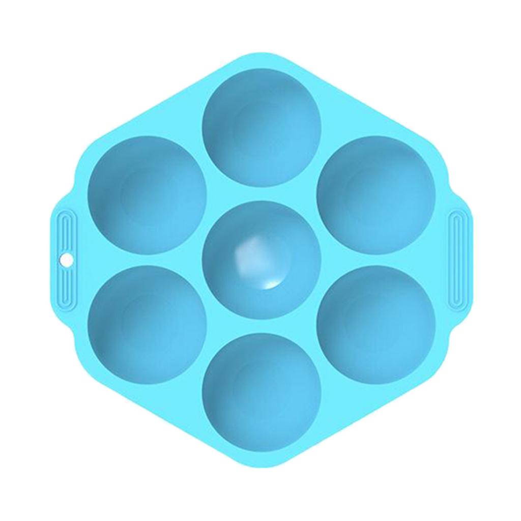 7 Holes Semi Sphere Chocolate Baking Mold for Making Hot Chocolate Bombs Blue