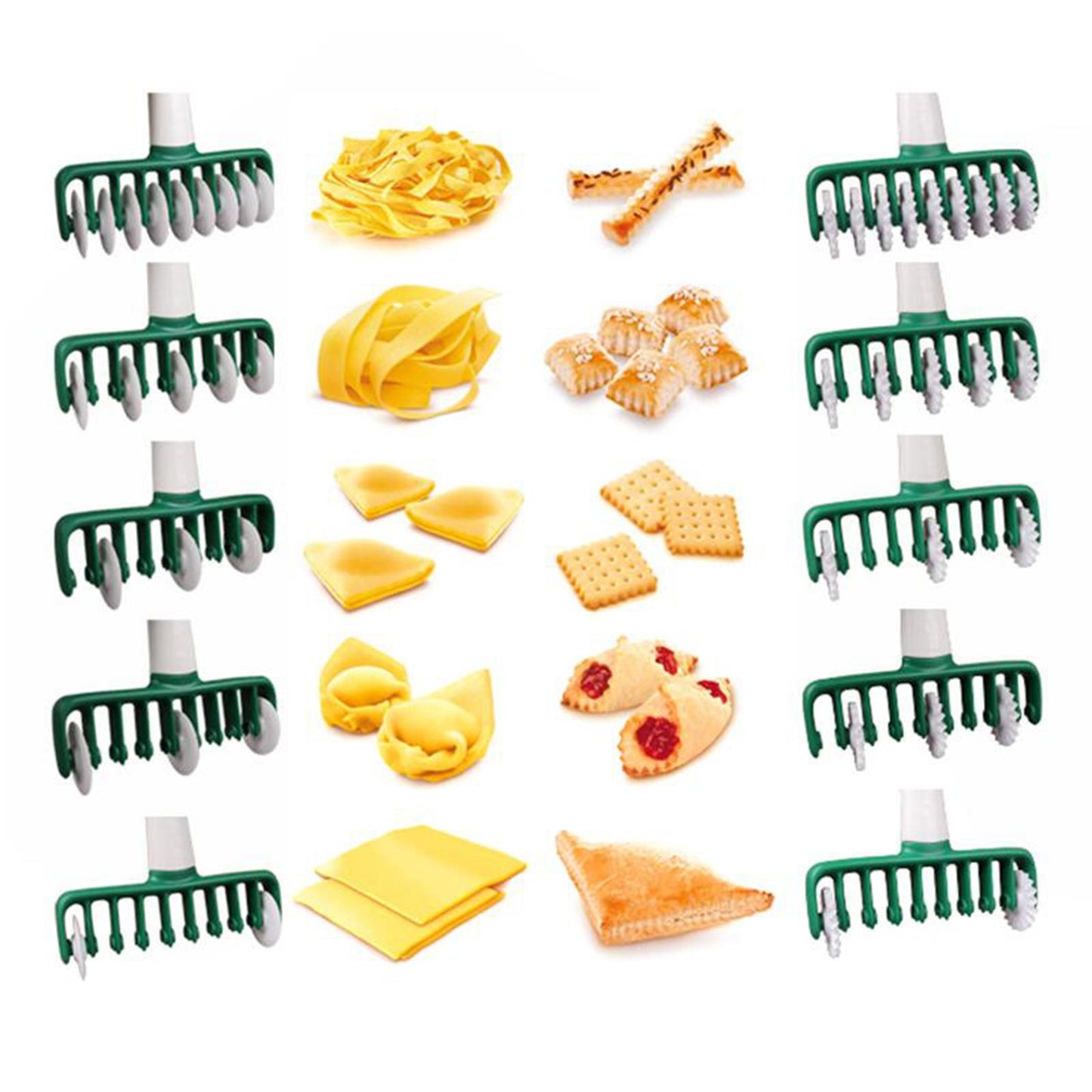 Plastic Rolling Pastry Cutter Roller Slicer for Fondant Cake Cookies Biscuit Style A