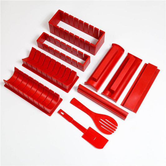Sushi Making Kit Rice Roll Mold Making Sushi Tool for Kitchen  Red