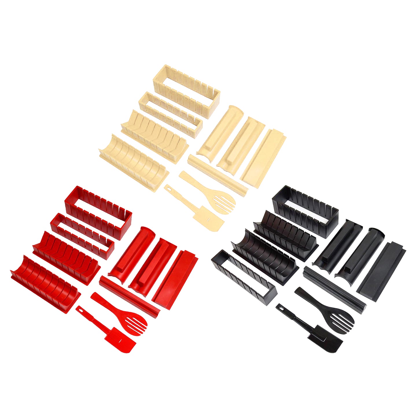 Sushi Making Kit Rice Roll Mold Making Sushi Tool for Kitchen  Red
