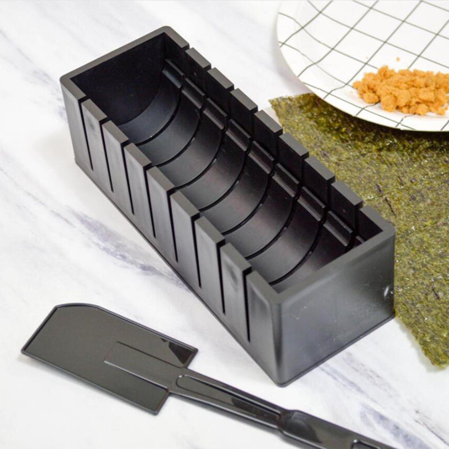 Sushi Making Kit Rice Roll Mold Making Sushi Tool for Kitchen  Black