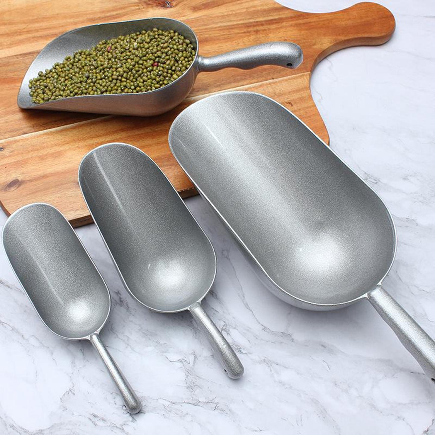 Heavy Duty Ice Scoop Measuring Spoons for Grains Sugar Spices Dry Goods S