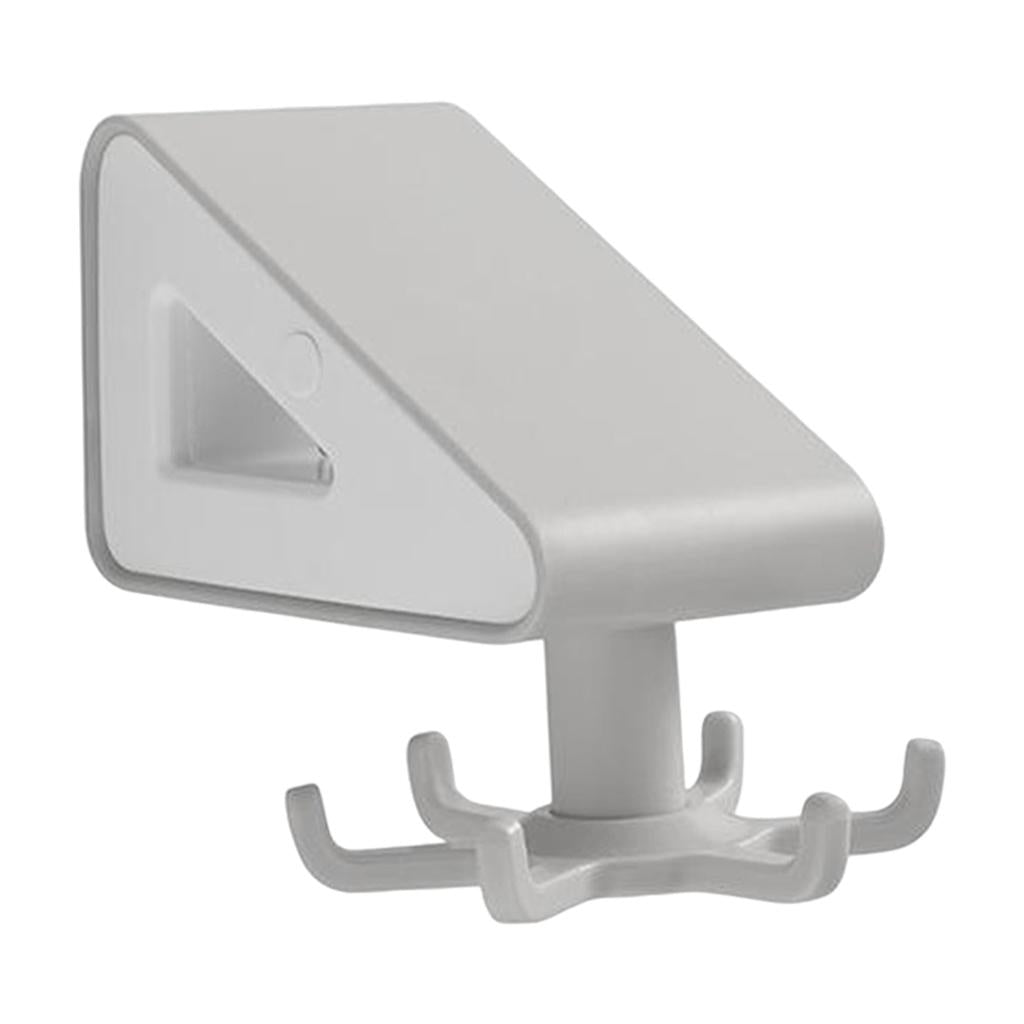 Wall Mounted Rotated Kitchen Utensil Rack Wall Hook Laundry Room gray