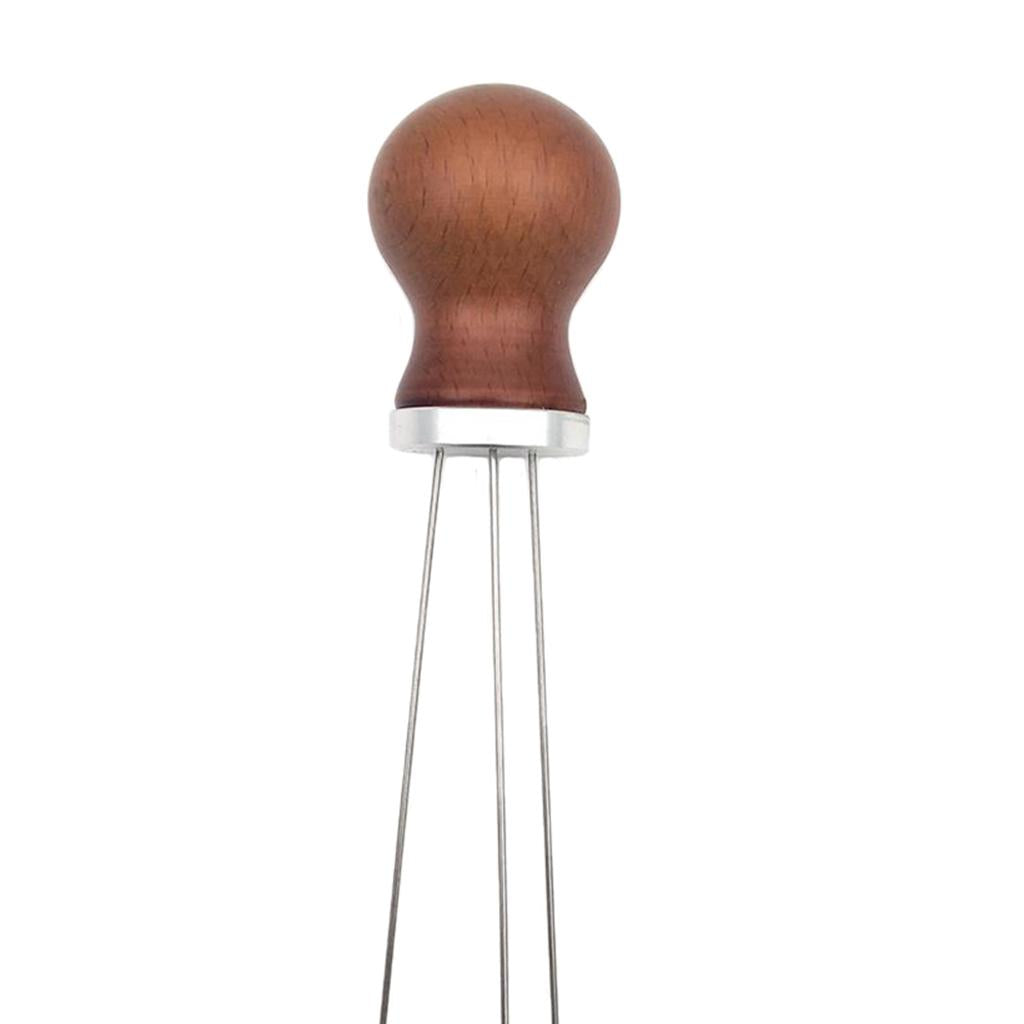 Wood Handle Coffee Tamper Needle Leveler Tool Arc-Shaped Stitch Universal sliver rosewood