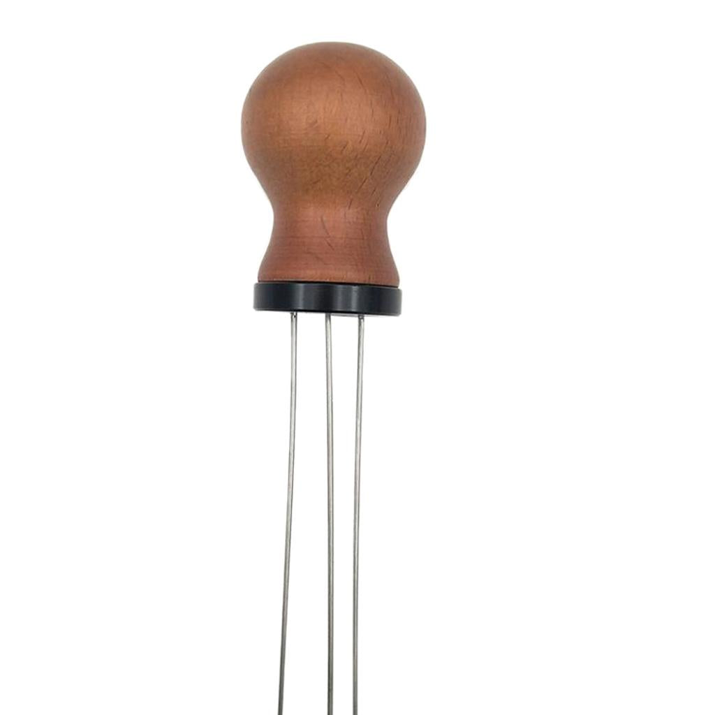 Wood Handle Coffee Tamper Needle Leveler Tool Arc-Shaped Stitch Universal black rosewood