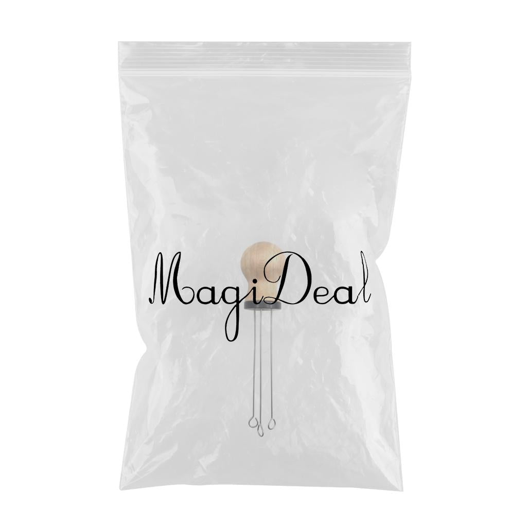 Wood Handle Coffee Tamper Needle Leveler Tool Arc-Shaped Stitch Universal black beech