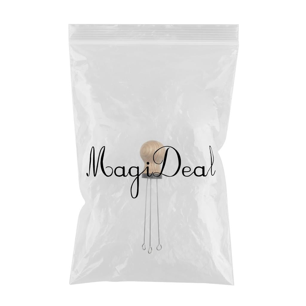 Wood Handle Coffee Tamper Needle Leveler Tool Arc-Shaped Stitch Universal black ash