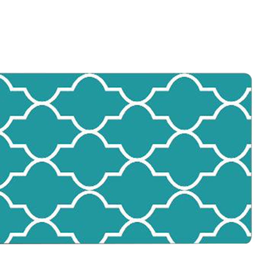 Nonslip Checked Kitchen Bedroom Mat Runner Rug Anti Fatigue Green 75x45cm