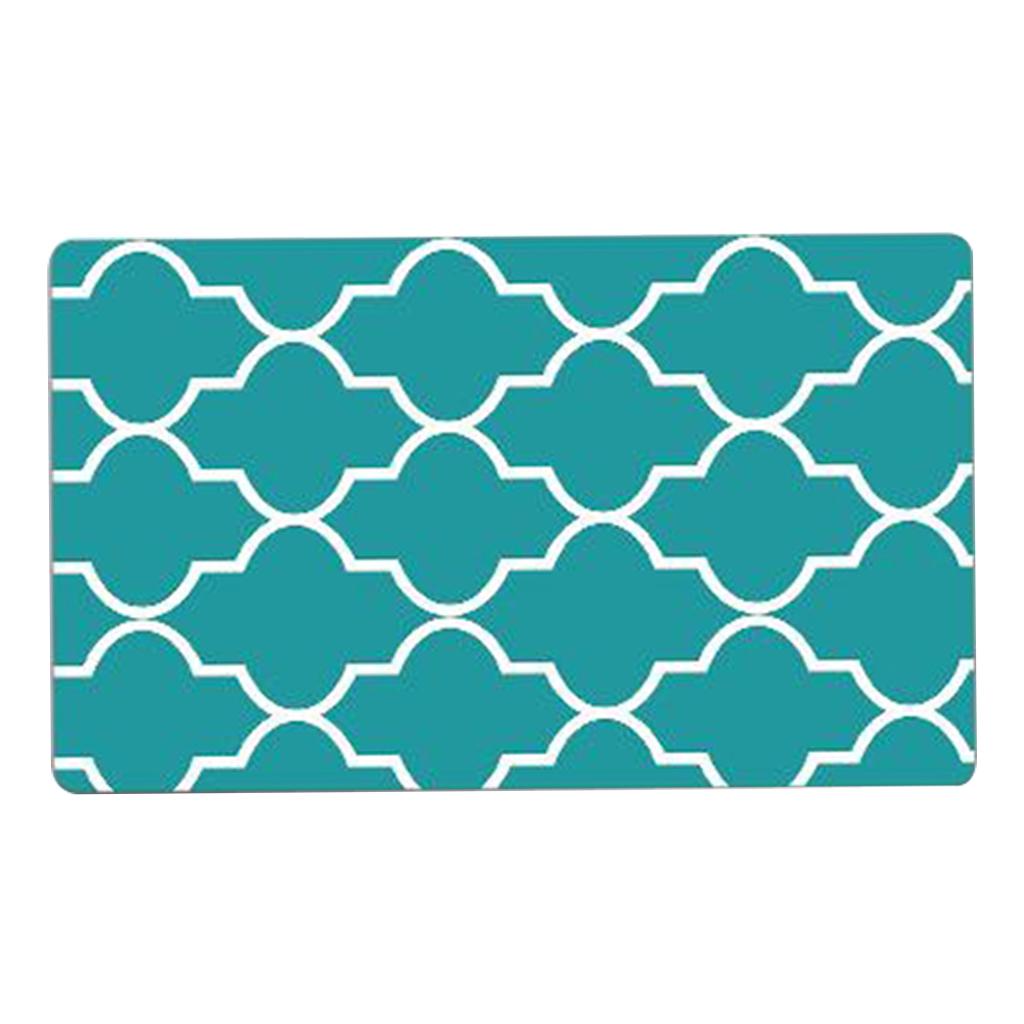 Nonslip Checked Kitchen Bedroom Mat Runner Rug Anti Fatigue Green 75x45cm