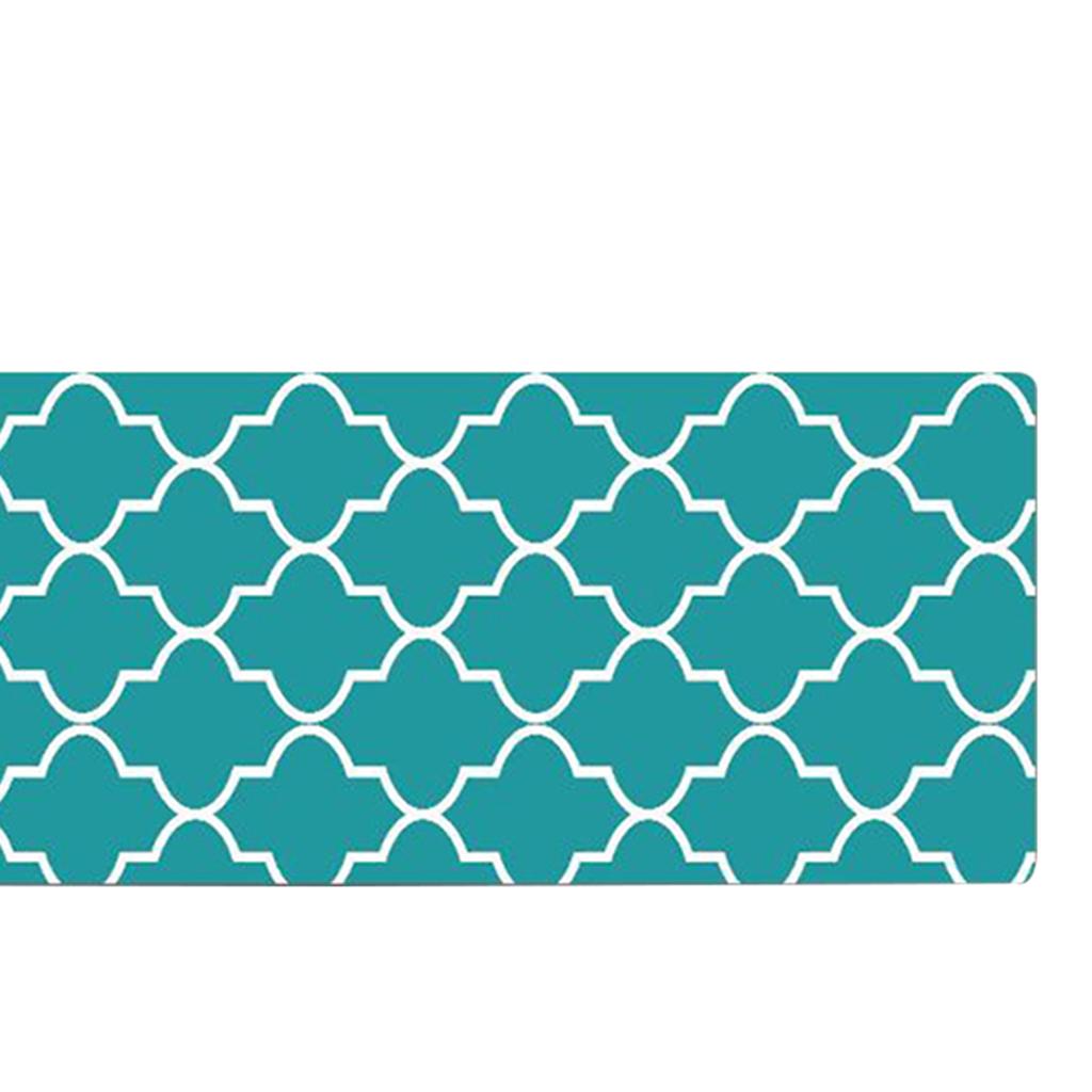Nonslip Checked Kitchen Bedroom Mat Runner Rug Anti Fatigue Green 120x45cm