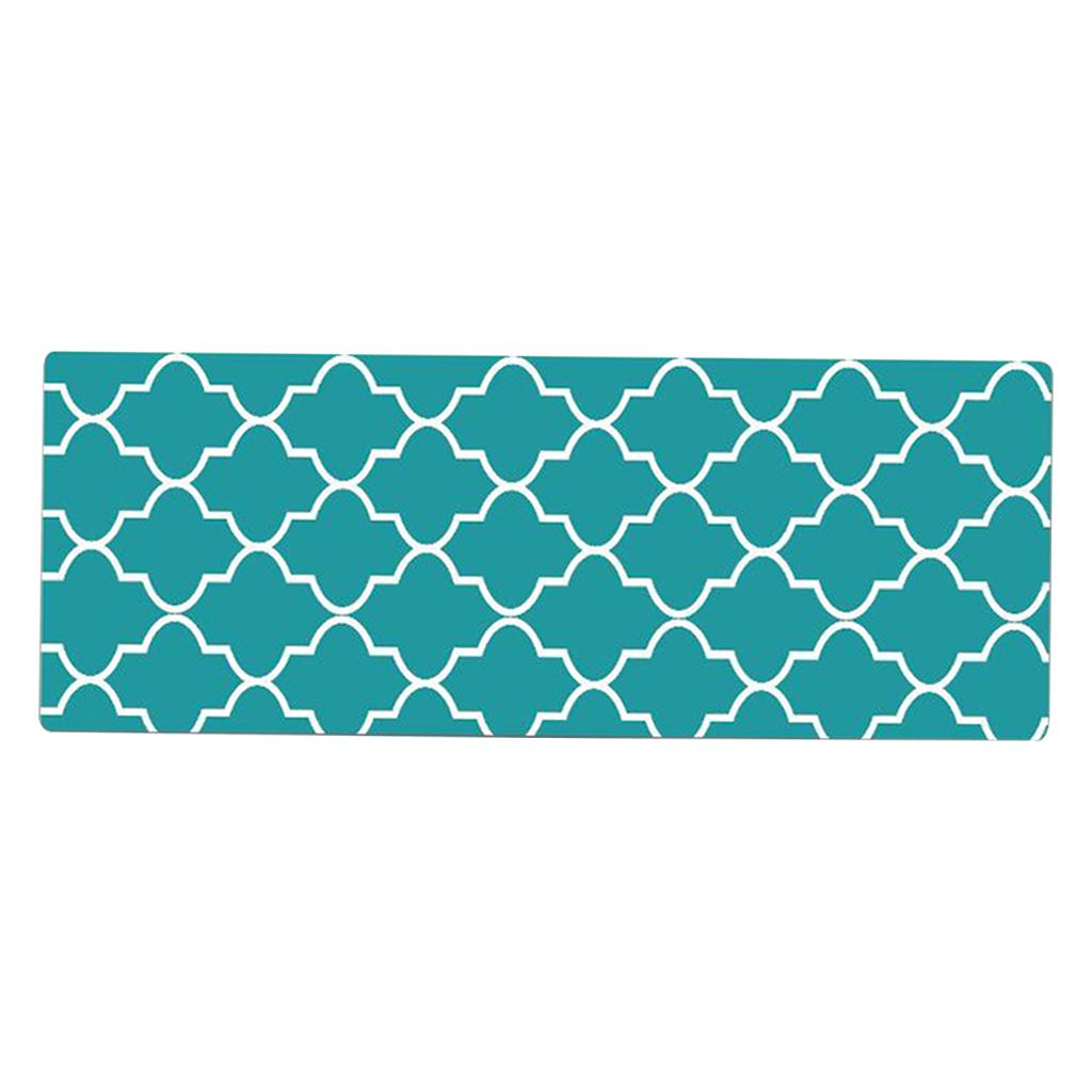 Nonslip Checked Kitchen Bedroom Mat Runner Rug Anti Fatigue Green 120x45cm