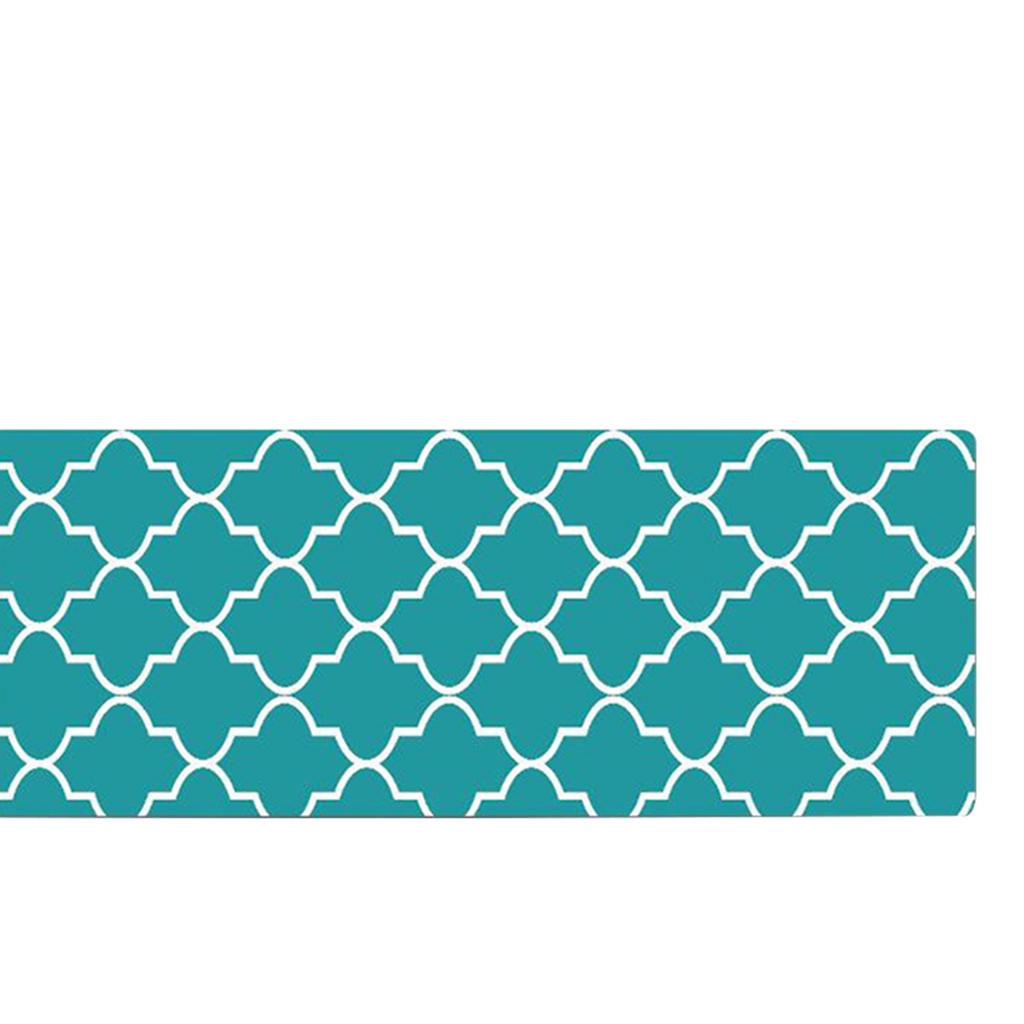 Nonslip Checked Kitchen Bedroom Mat Runner Rug Anti Fatigue Green 150x45cm