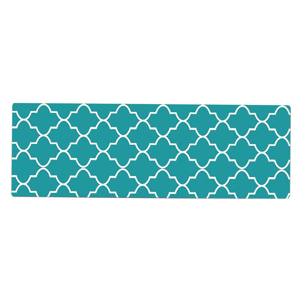 Nonslip Checked Kitchen Bedroom Mat Runner Rug Anti Fatigue Green 150x45cm