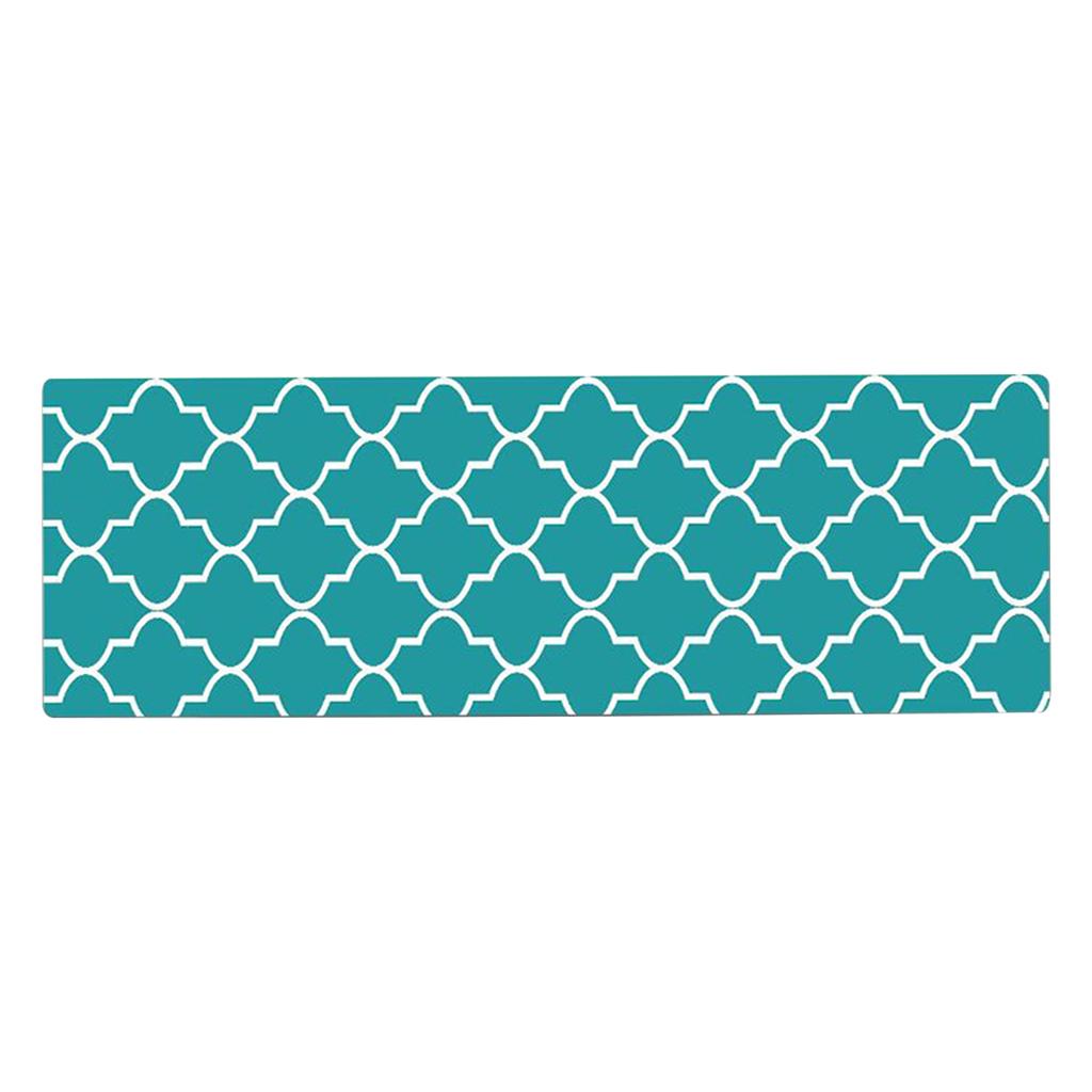 Nonslip Checked Kitchen Bedroom Mat Runner Rug Anti Fatigue Green 150x45cm