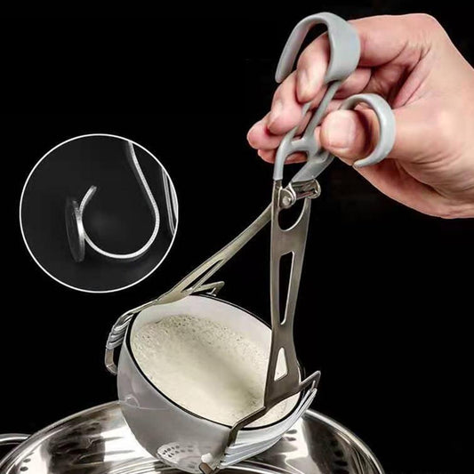 Stainless Steel Pan Gripper Anti-scalding Plate Holder Retriever Dish Clip
