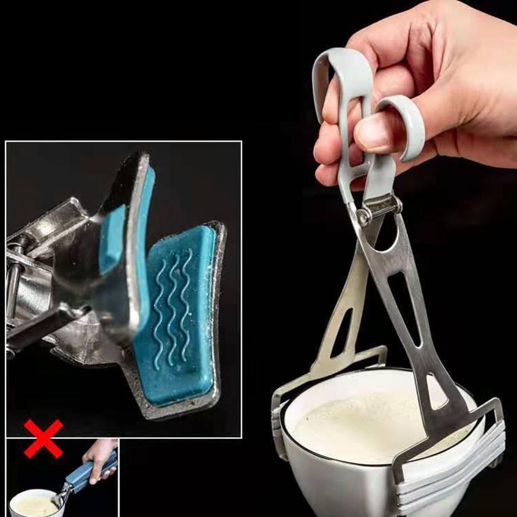Stainless Steel Pan Gripper Anti-scalding Plate Holder Retriever Dish Clip