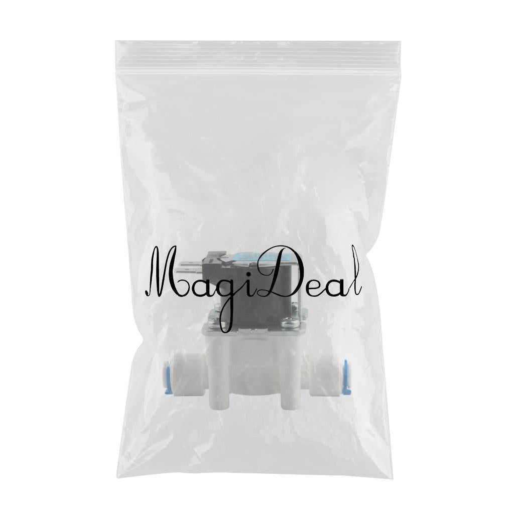 24V 1/4 Inlet Water Solenoid Valve Quick Connect for RO Reverse Osmosis"