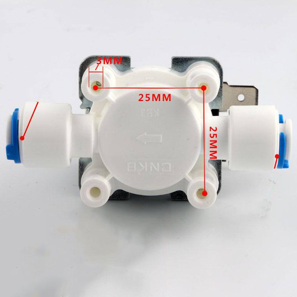 24V 1/4 Inlet Water Solenoid Valve Quick Connect for RO Reverse Osmosis"