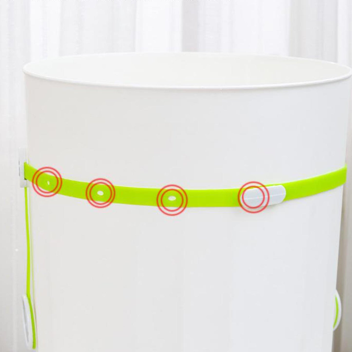 Trash Can Bag Buckle Bands Waste Basket Garbage Bin Clamps Clips Black