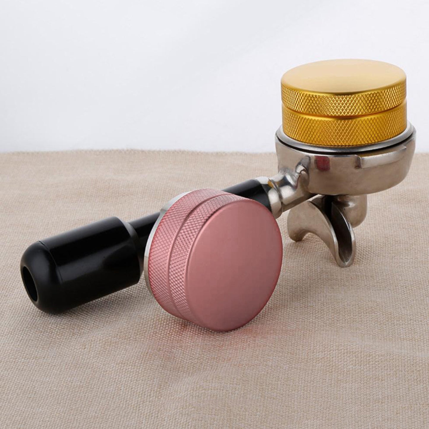Coffee Distributor Leveler Tool Espresso Coffee Distribution Tamper 58mm Rose Gold