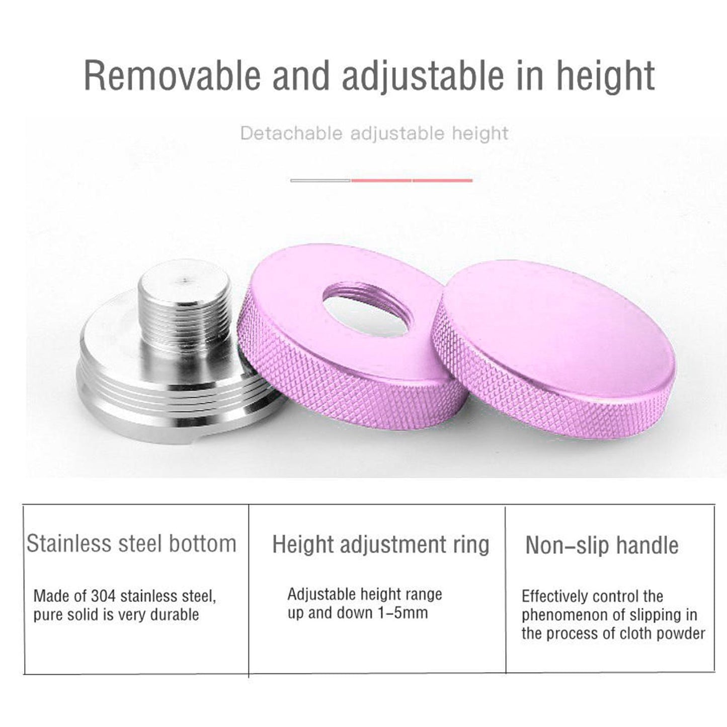 Coffee Distributor Leveler Tool Espresso Coffee Distribution Tamper 58mm Pink