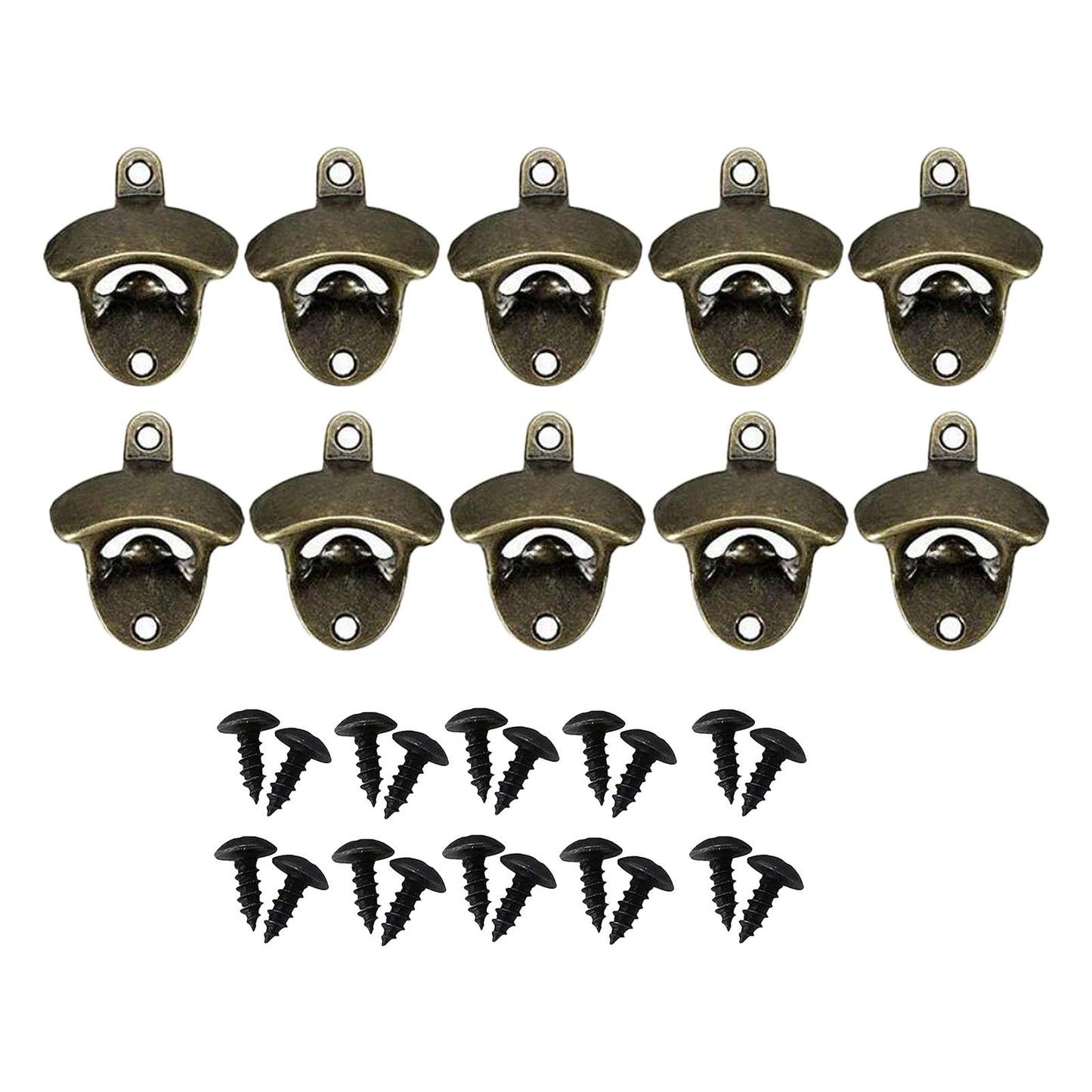 10pcs Wall Mounted Bottle Opener Bar Accessories Beer Opener for Home Bar Antique Bronze