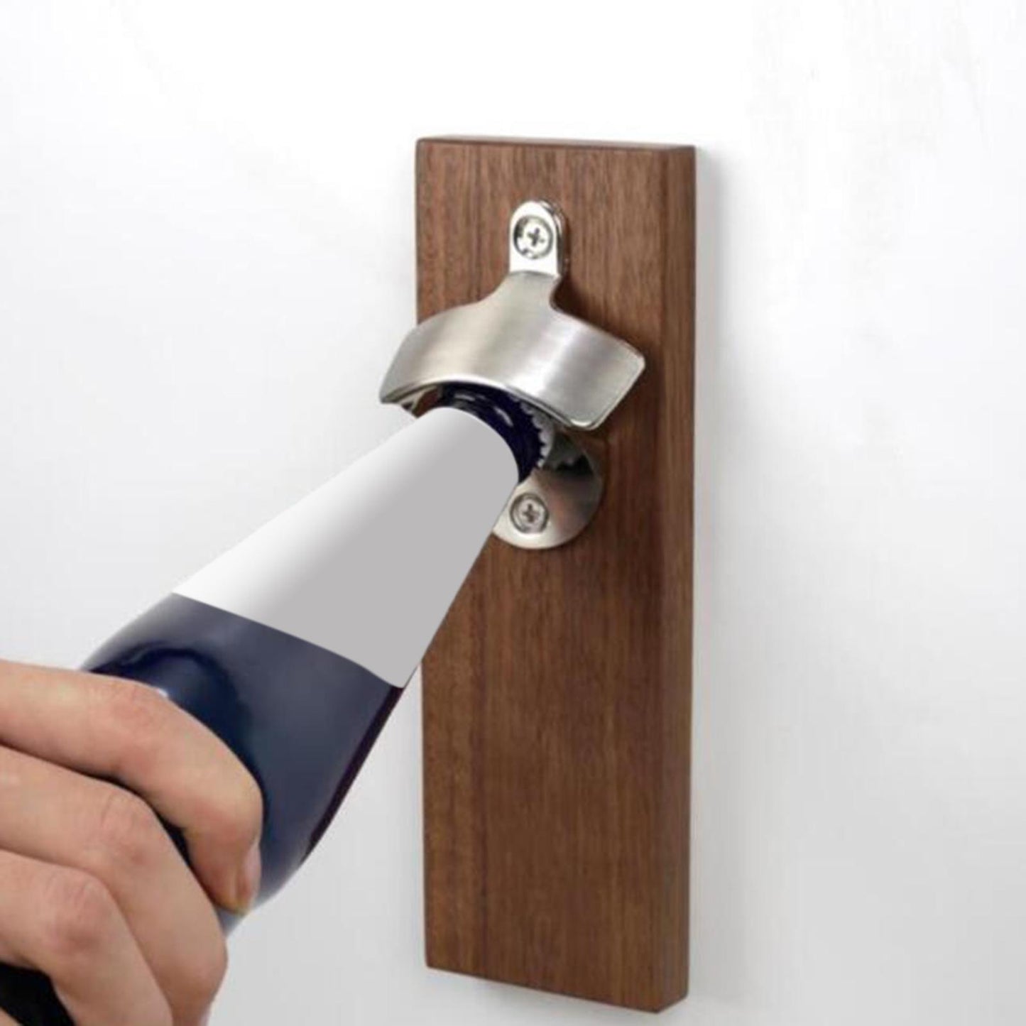 10pcs Wall Mounted Bottle Opener Bar Accessories Beer Opener for Home Bar Silver