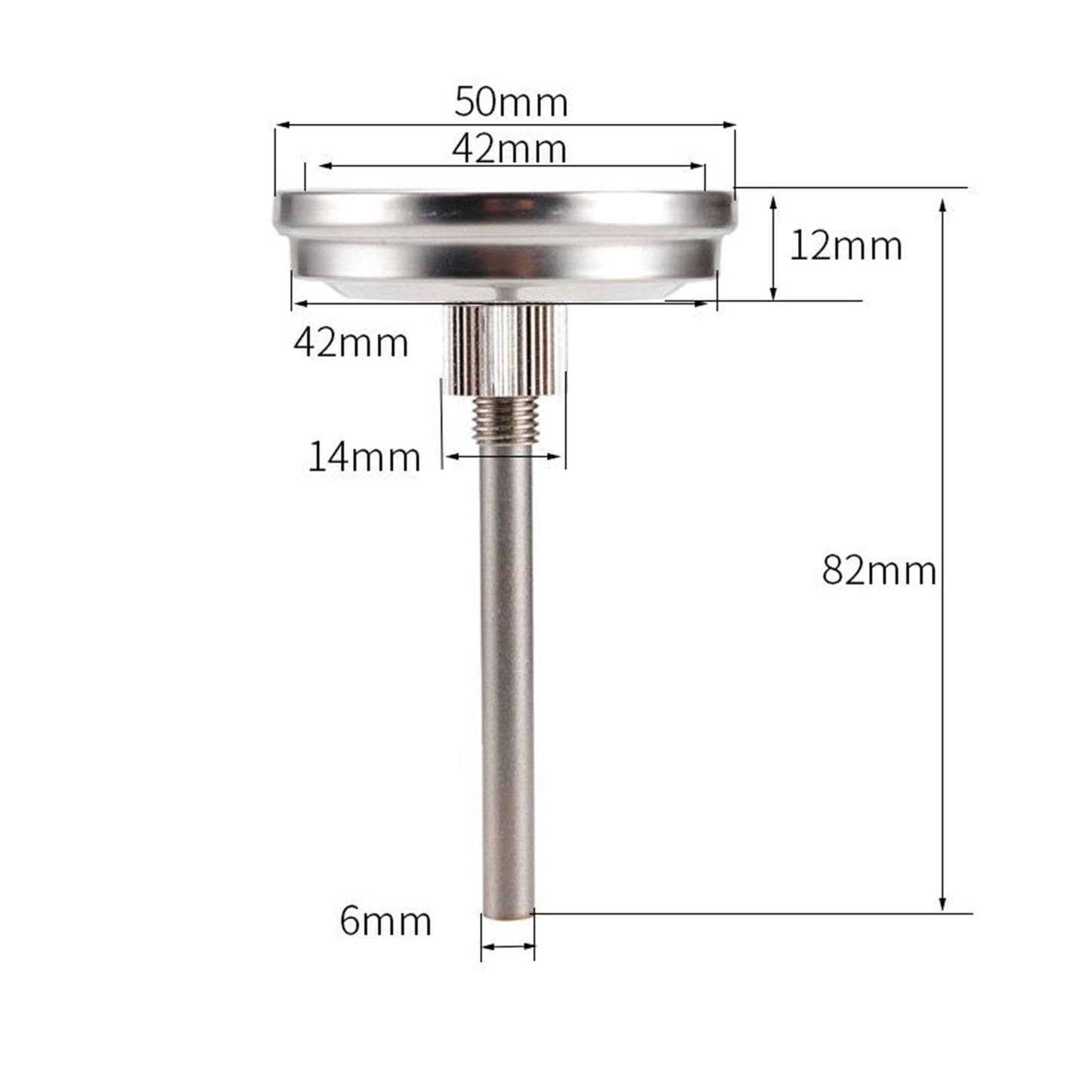 Barbecue Thermometer Oven Pit Temp Gauge 0-250 BBQ Smoker Grill Temperature