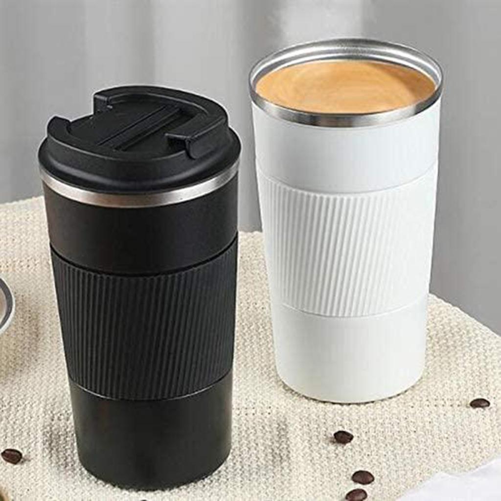 Coffee Mug Hot & Cold Beverage Drinks Leak-proof Travel Mug 380ml White
