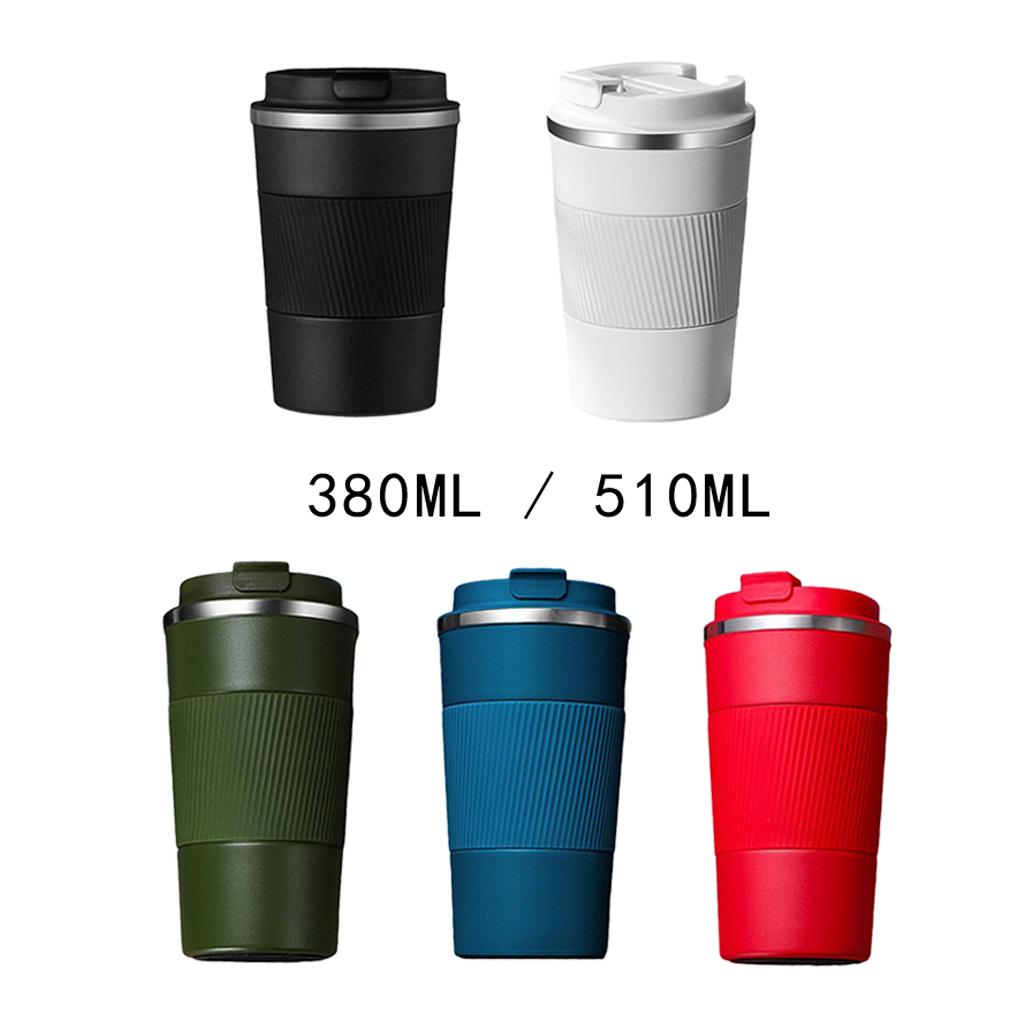 Coffee Mug Hot & Cold Beverage Drinks Leak-proof Travel Mug 380ml White