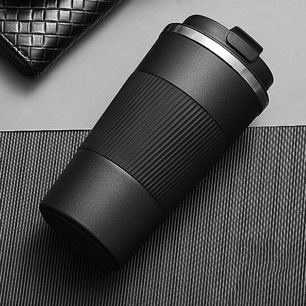 Coffee Mug Hot & Cold Beverage Drinks Leak-proof Travel Mug 380ml Black