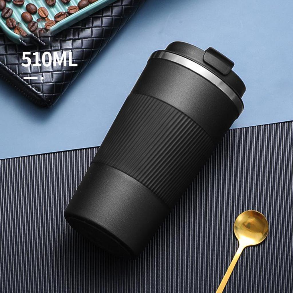 Coffee Mug Hot & Cold Beverage Drinks Leak-proof Travel Mug 510ml Black