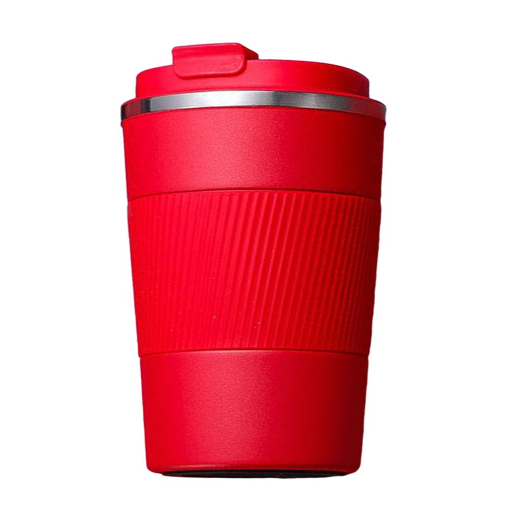 Coffee Mug Hot & Cold Beverage Drinks Leak-proof Travel Mug 380ml Red