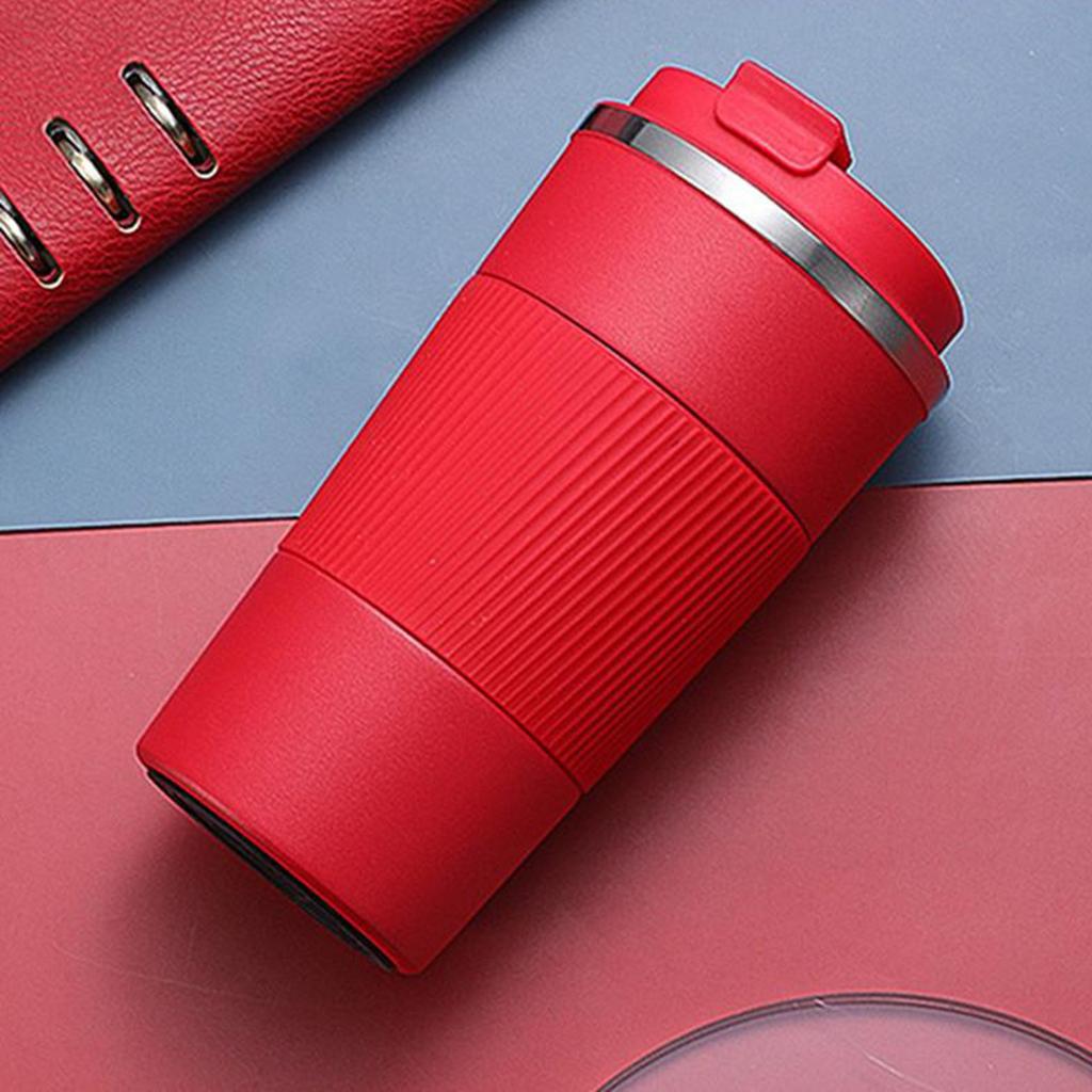 Coffee Mug Hot & Cold Beverage Drinks Leak-proof Travel Mug 380ml Red