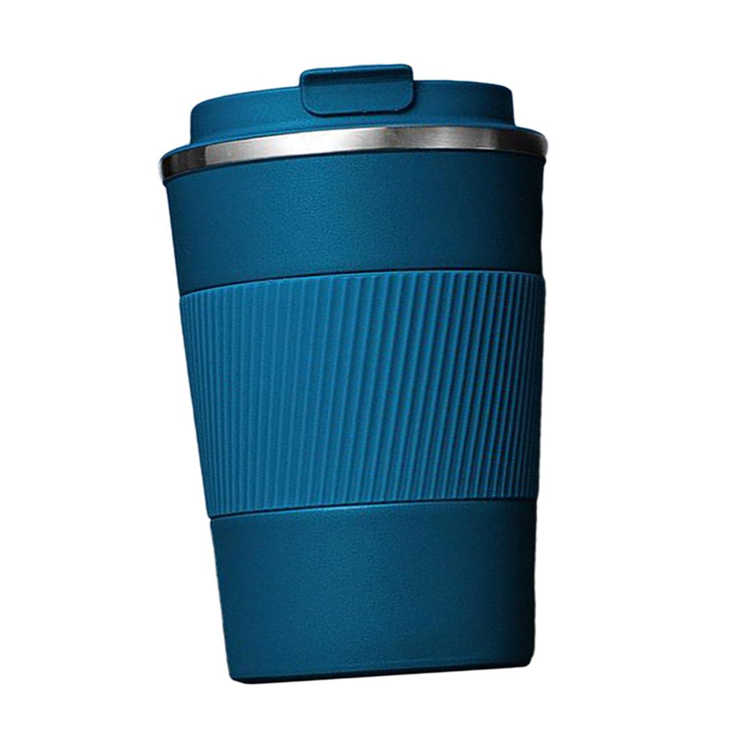 Coffee Mug Hot & Cold Beverage Drinks Leak-proof Travel Mug 380ml Blue