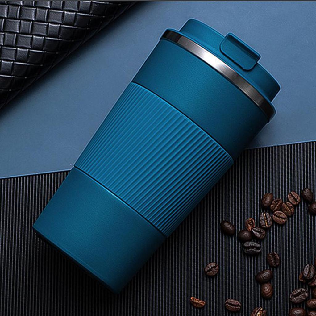 Coffee Mug Hot & Cold Beverage Drinks Leak-proof Travel Mug 380ml Blue