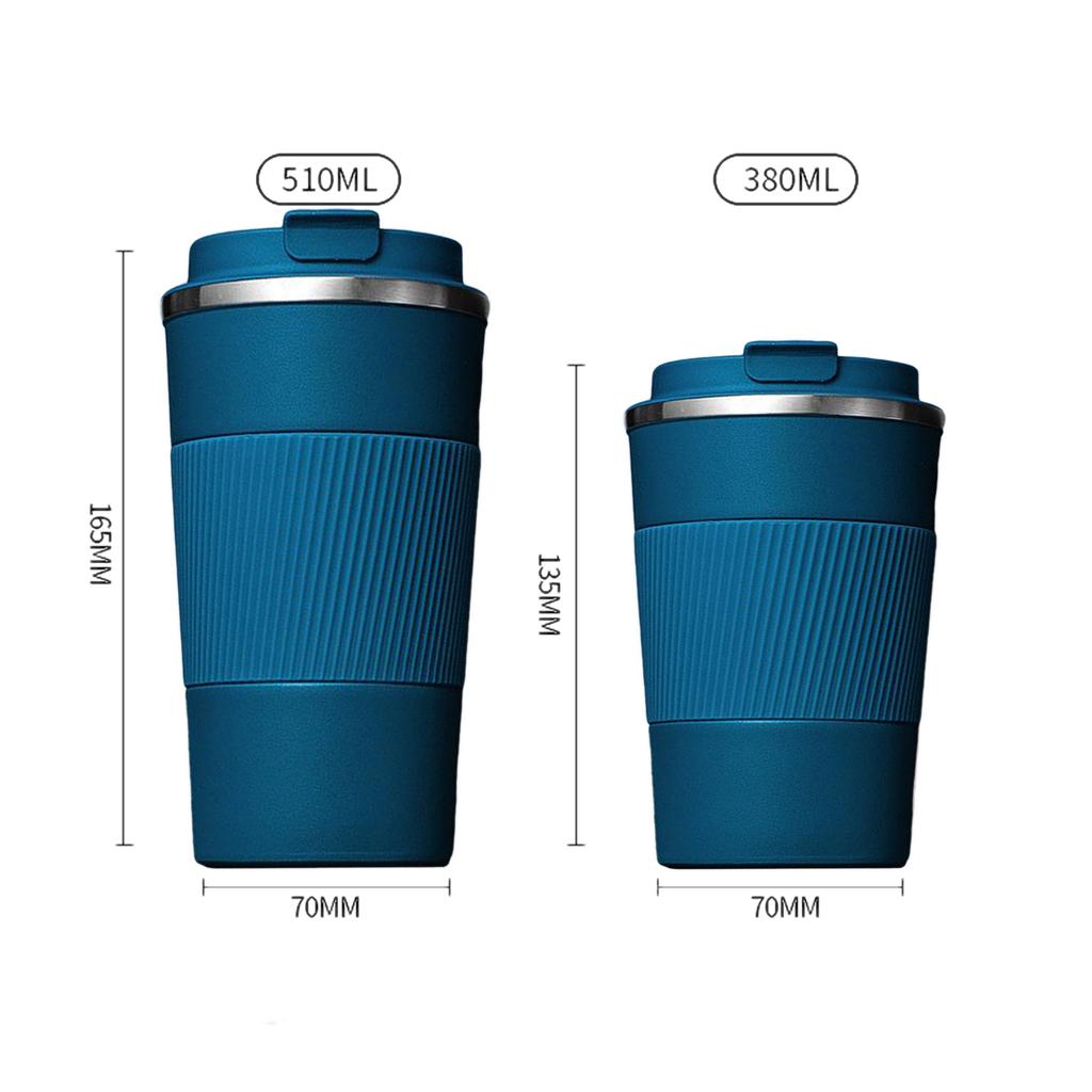 Coffee Mug Hot & Cold Beverage Drinks Leak-proof Travel Mug 380ml Blue