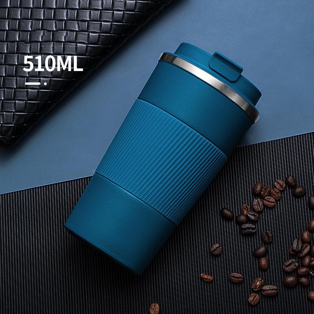 Coffee Mug Hot & Cold Beverage Drinks Leak-proof Travel Mug 510ml Blue