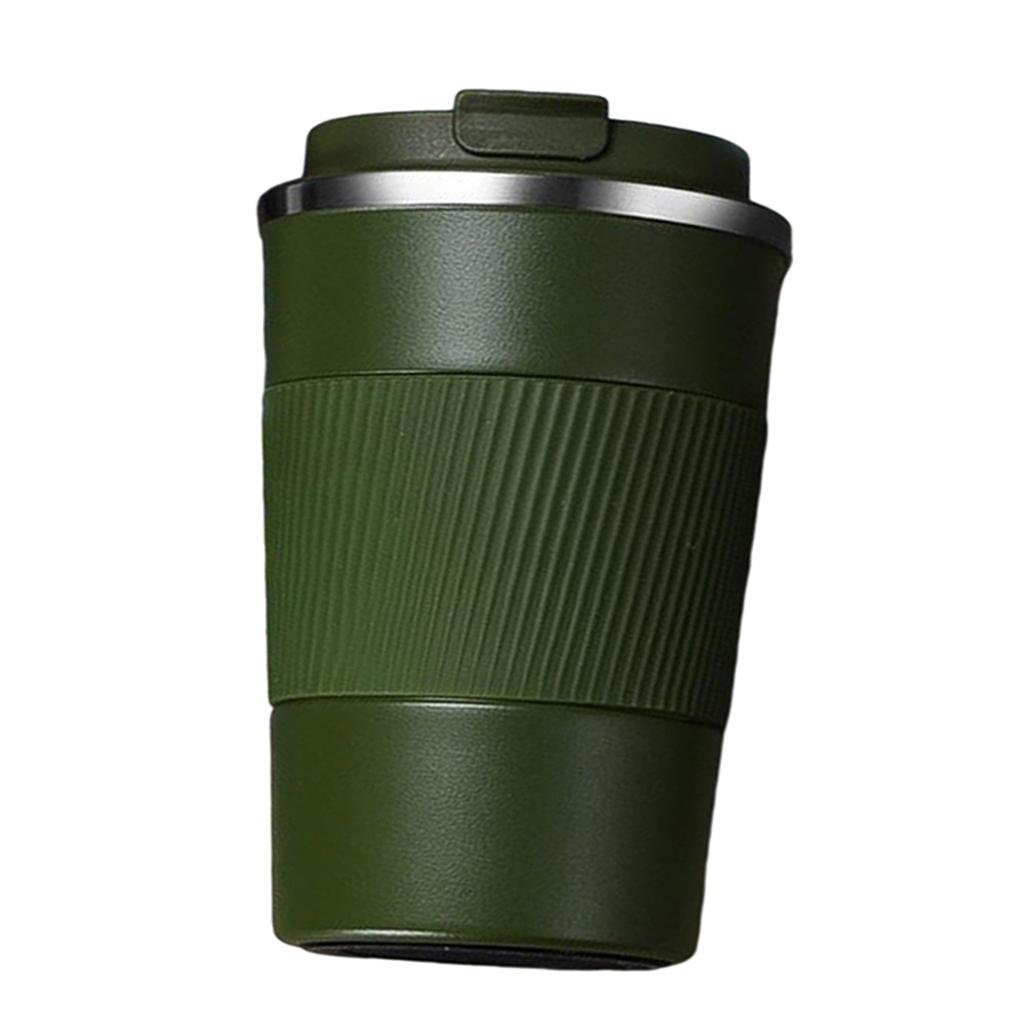 Coffee Mug Hot & Cold Beverage Drinks Leak-proof Travel Mug 380ml Green