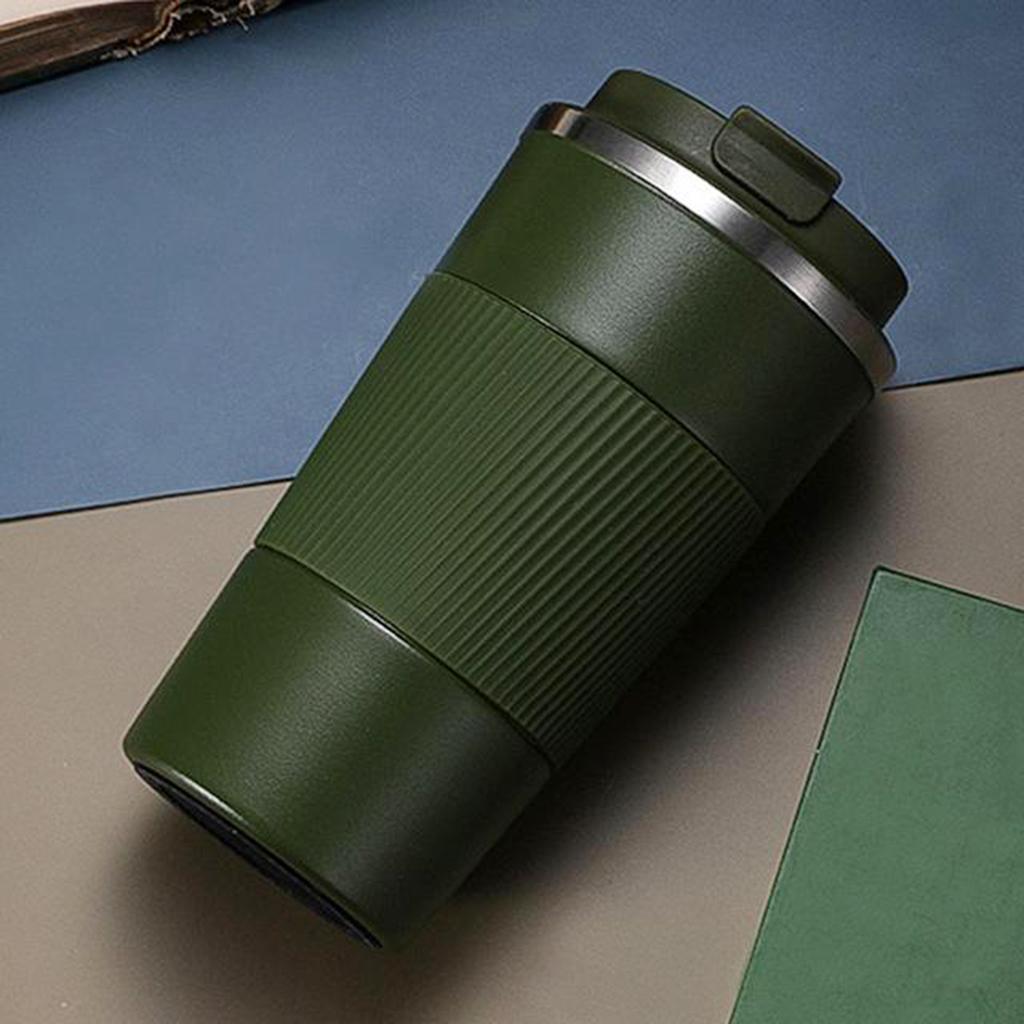 Coffee Mug Hot & Cold Beverage Drinks Leak-proof Travel Mug 380ml Green