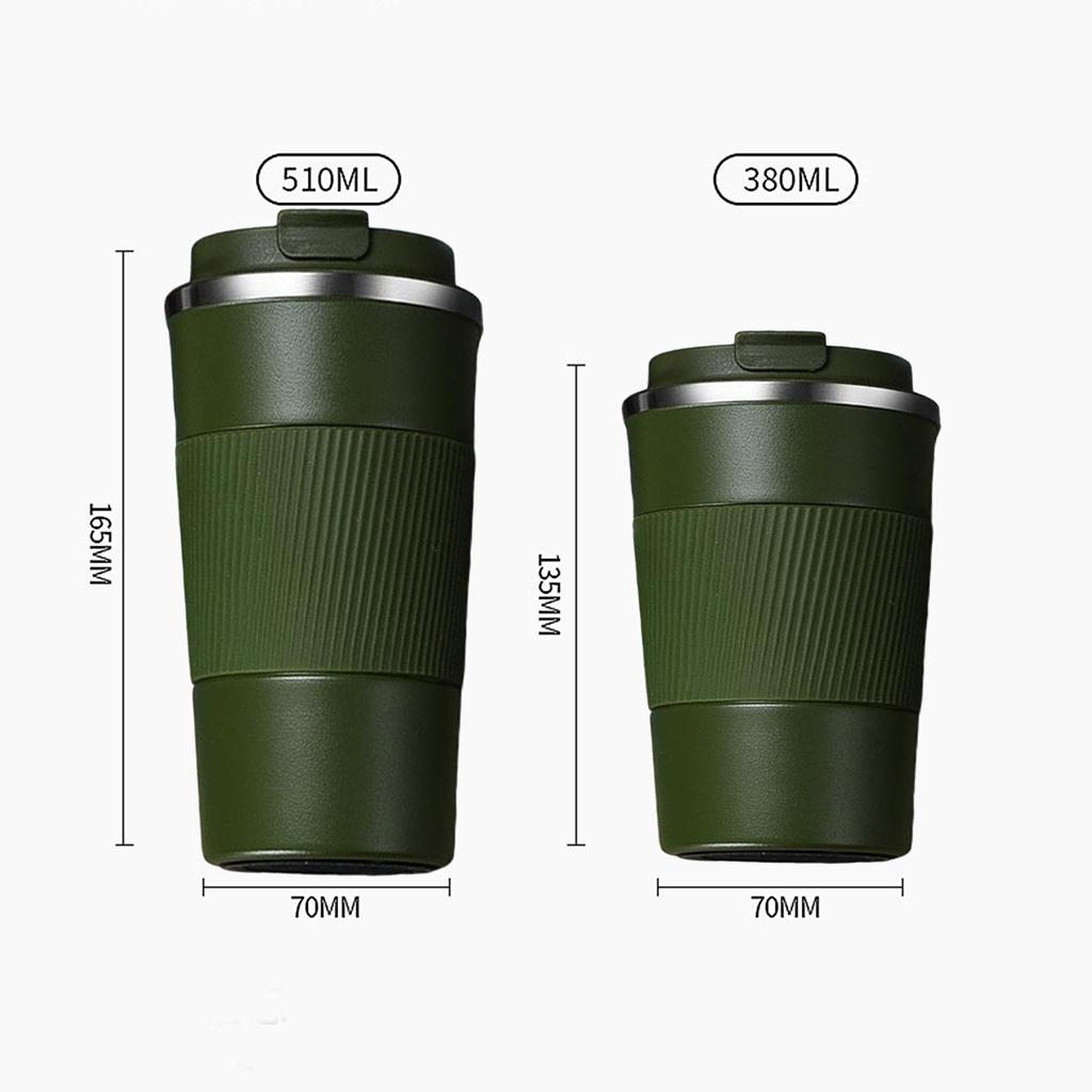 Coffee Mug Hot & Cold Beverage Drinks Leak-proof Travel Mug 380ml Green